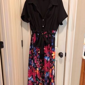 SHEIN Elegant Black Maxi Dress